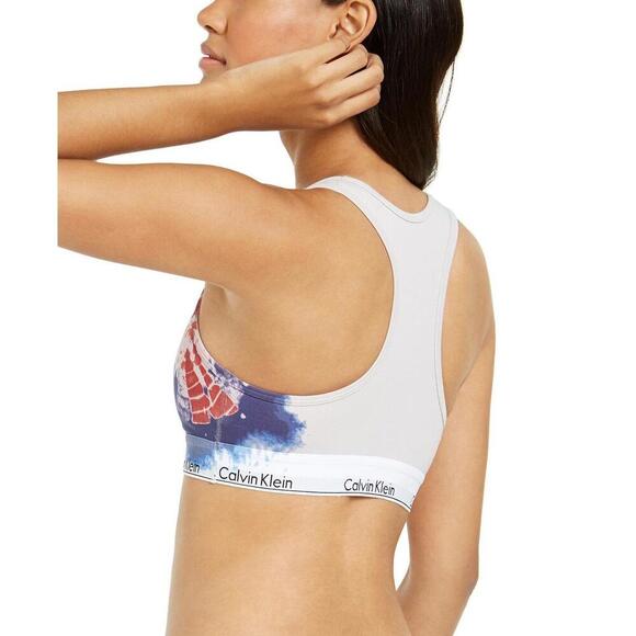 Calvin Klein Womens Modern Cotton Unlined Tie-Dye Bralette Size M - Picture 2 of 3